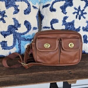 Vintage COACH Pocket Waist Pack British Tan Made in USA Rare Body Bag H4B-0516